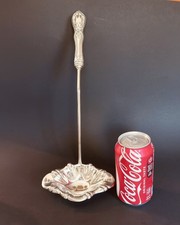 Beautiful large sterling silver serving ladle Poole Old English 207 grams picture