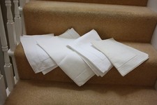 NB1631 Lovely Vintage White Linen Oxford Pillowcases x 4 1 New picture