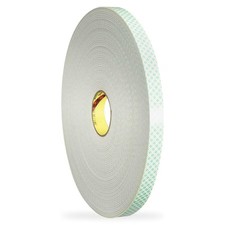 3M 4008 Double-Sided Foam Tape, 3/4 In W, 5 Yd L, 1/8 In, Polyurethane Foam, picture