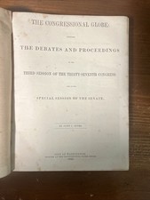 1863 Congressional Globe; Emancipation Proclamation; Civil War picture