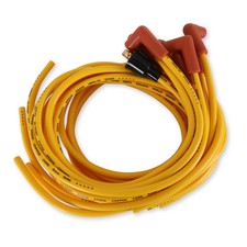 ACCEL 4039 Spark Plug Wire Set - 8mm - Yellow with Orange Straight Boots picture