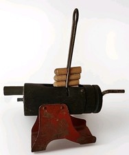 Baldwin TOY Cannon Working 1930's Wood Metal Shoots 10-15 FT Gatling Gun Vintage picture