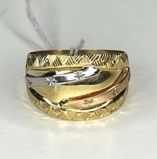Authentic 18k Gold Three Colors 2.8 Grams Ring Size 8 picture