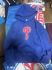 NWOT Men’s Small Philadelphia Phillies Blue Hooded Sweatshirt Fanatics picture