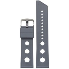 NBR Italian Rubber Watch Band | Bonetto 321 | Grey | Hex Rally picture
