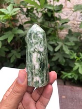 170g Polished Serpentine Jade Tower Crystal Mineral Collector Specimen picture