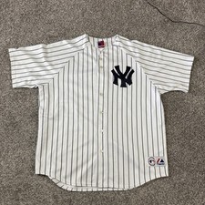 Vintage Majestic New York Yankees Johnny Damon Stitched Jersey Mens 2XL picture