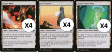 Urza's Tron Lands Tower, Power Plant, Mine - MTG NM Playset X4 (12 Cards) Magic picture