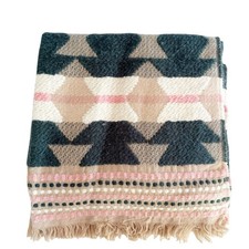 Madewell Textured Blanket Scarf Wool Blend Pastels Soft Upscale Boho Chic 78x27” picture