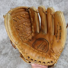 VTG Ted Williams Model 400 Baseball Glove Brown Leather Sears Roebuck & Co RHT picture
