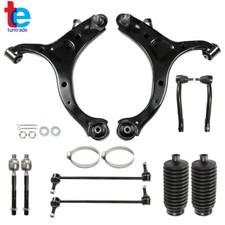 10pc Suspension Kit Front Control Arm Sway Bar Tierod For Hyundai Santa Fe 07-12 picture