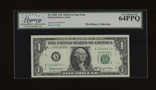 DBR 1963-A $1 FRN Boston STAR Fr. 1901-A* Legacy 64 PPQ Serial A13048572* picture