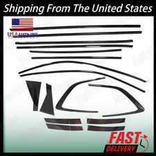 16PCS Car Window Strip Cover Trim Kit Piano Black For Honda CRV CR-V 2023-24 25 picture