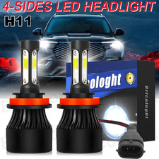 4-Sides H11 LED Headlight Kit Low Beam Bulb Super Bright 6000K White 1000000LM picture