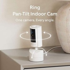 Ring Pan-Tilt Indoor Cam (Newest Model) 1080p, WiFi 360° Pan,Two-Way Talk, White picture