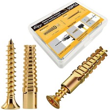 50 PCS Expansion Anchors with Screws for Door Hinge Repair, Cabinet Hinge Screw picture