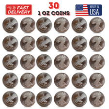 30 - 1 OUNCE OZ 999 Fine SOLID TITANIUM Metal Liberty Coins INGOT Bullion picture