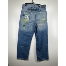 Vintage Ecko Unlimited Pants Mens 36 Blue Dragon Hip Hop Baggy Skater Grunge Y2K picture