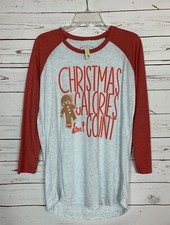 Jane Marie Boutique Women’s M Medium Gingerbread Red Christmas Top NEW With TAGS picture