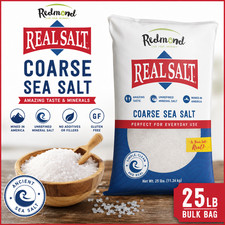Redmond Real Salt Coarse Sea Salt 25 lb Bulk Bag Unrefined Mineral Salt picture