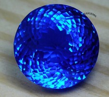 Natural 59.60 Ct Mind Blowing AAA++ Blue Tanzanite Round Cut Certified Gemstone picture