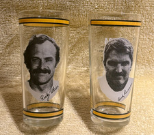 2 Vintage 1976 Pittsburgh Steelers Arby's Glasses Rocky Bleier & Andy Russell picture