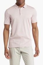 NWOT $128 2026 Theory Men’s Short Sleeve Polo Shirt Medium Viola (Pink) picture