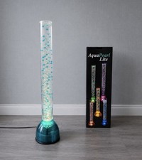 AQUA PEARL Lite Turquoise/ Blue 39” Bubble Light Rare Tall Model NIB Vintage picture