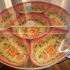 Sigrid Olsen Home Large Rotating Floral Melamine Lazy Susan Set 6, 15in picture