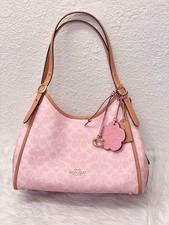 NWT COACH Erin Shoulder Bag In Signature Canvas With Charms CEL13 in powder pink picture