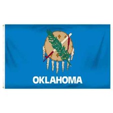 3X5 Oklahoma State Flag 3x5 ft Printed Brass Grommets Quality Polyester 100D picture
