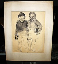 Original 1960's Robert G Carter (My Best Friend) Made in Mississippi Drawing picture