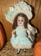 Antique German All Bisque Mignonette Doll 5 Inch picture