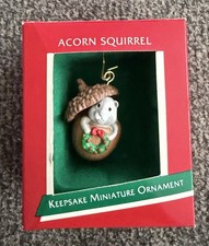 Hallmark Keepsake Miniature Ornament - Acorn Squirrel, 1989 picture