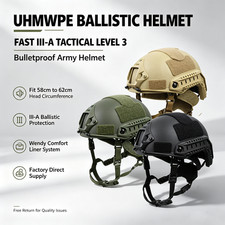 Fast US Ship UHMWPE Ballistic IIIA Tactical Level 3 Bulletproof Army Helmet picture