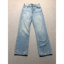 Aeropostale 90s Baggy Jeans Womens 24 Light Wash High Rise Button Fly Denim picture