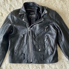 Vtg Wilsons Genuine Leather Jacket Mens Sz M Black Motorcycle Biker Thinsulate picture