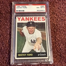 1964 Topps Whitey Ford #380 Baseball Card PSA 8 RAZOR SHARP New York Yankees  picture