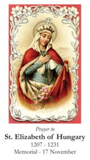 St. Elizabeth of Hungary LAMINATED Prayer Card, 5 pack, Plus Two Free Holy Cards picture