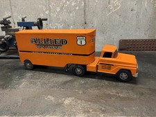 Vintage 60's Tonka Allied Van Lines Movers Semi Truck Hauler Pressed Steel Toy picture