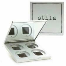 Stila Four-Pan Silver Refill Compact with Mirror Holds 4 Full Size Eye Shadows picture
