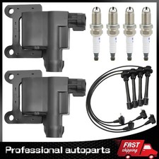 UF180 2X Ignition Coils + Wire + Spark Plugs For 1997-2001 Toyota Camry 2.2L L4 picture