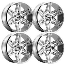 (Set-4) Vision 363 Razor 24x12 8x170 -51mm Chrome Wheels Rims 24 Inch picture