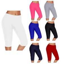 Womens Capri Leggings Soft Stretch Workout Fitness Crop High Waisted Yoga Pants picture