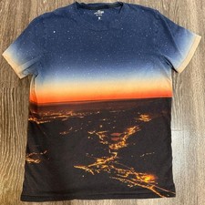 Hollister Co. Men's Navy Sunset Graphic T-Shirt Size M picture