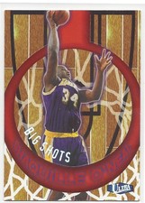 (0133) SHAQUILLE O'NEAL 1997-98 FLEER ULTRA BIG SHOTS EMBOSSED INSERT #3 LAKERS picture