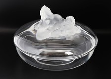 Lalique France Ophelie Crystal Covered Bowl, 1980 - 11 inch dia picture