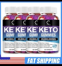 4 Pack Keto Gummies 20,000,000mg 60 Count Each Dietary Supplement Weight Managem picture