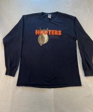 VTG  HiDensi-T Hooters Owl LogoCrew Neck Long Sleeve T-Shirt Size L picture