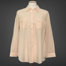 Chicos Womens Top 1 M Pale Pink Sheer Lightweight Soft Girl Airy Pastel Coastal picture